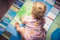 Child exploring map for holiday planning