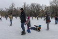 Child falling on the ice