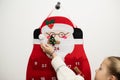 Child find gifts Felt santa claus advent calendar