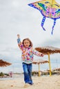 Child flying a kite