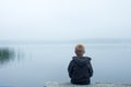 Child in foggy day