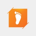 Child footprint sign icon. Barefoot .