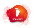 Child footprint sign icon. Barefoot . Vector