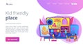 Child friendly area concept landing page