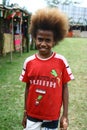 Child with funny hair in Vanuatu