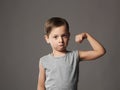 Child. Funny Little Boy.Sport Handsome Boy. Strong. bodybuilder