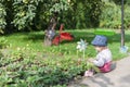 Child in garden