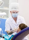 Child getting dental treatment