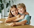 child girl boy childhood kid brother sister love family together fun happy joy happiness cute play playing board game