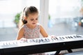 Child Girl Playing Music Keyboard Piano