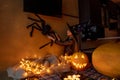 Child girl preparing to celebrate Halloween Royalty Free Stock Photo