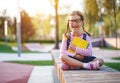 Child girl schoolgirl elementary school student Royalty Free Stock Photo