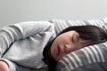 Child girl sleeping on bed Royalty Free Stock Photo