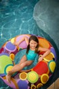 Child girl water happy swim Royalty Free Stock Photo