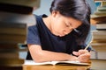 Child Girl Writing Homework Royalty Free Stock Photo