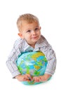 Child and globe Royalty Free Stock Photo