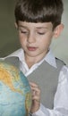 Child and globe Royalty Free Stock Photo