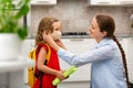 Child going back to school. Kid getting ready for first school day. Back to school or kindergarten Royalty Free Stock Photo