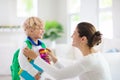 Child going back to school. Mother and kid Royalty Free Stock Photo