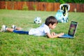 Child on the grass Royalty Free Stock Photo