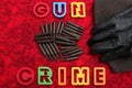 A child gun crime theme. Royalty Free Stock Photo