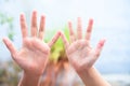 Female childÃ¢â¬â¢s hand holding the hand of elder male shot with bokeh background and horizontal. Concept of fatherÃ¢â¬â¢s day