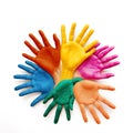 Child hand finger symbol human children colorful silhouette illustration joy group volunteer community friendship