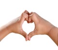 Child hand Heart on white background Royalty Free Stock Photo