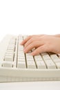 Child hand and Keyboard Royalty Free Stock Photo