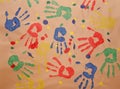 Child handprint.