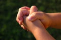 Child hands praying Royalty Free Stock Photo