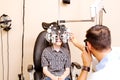 Child having eye testing Royalty Free Stock Photo