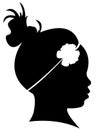 A child head silhouette vector