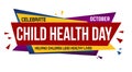 Child health day banner design