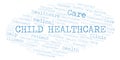 Child Healthcare word cloud. Royalty Free Stock Photo