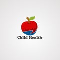 Child healthy care logo vector, icon, element, and template for company