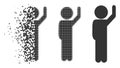 Dust Pixel Halftone Child Hello Icon