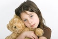 Child and her Teddybear Royalty Free Stock Photo
