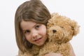 Child and her Teddybear Royalty Free Stock Photo