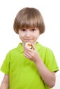 Child holds japanese roll
