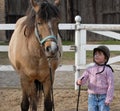 Child and horse Royalty Free Stock Photo