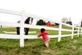 Child and horse staring3