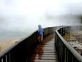 Child at hot thermal pools New Zealand