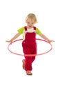 Child with hula hoop Royalty Free Stock Photo