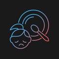 Child hunger gradient vector icon for dark theme