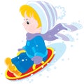 Child on an ice-boat