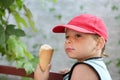 Child ice cream cone Royalty Free Stock Photo