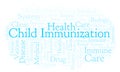 Child Immunization word cloud Royalty Free Stock Photo