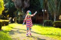 Child on inline skates. Kids skate roller blades Royalty Free Stock Photo