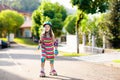 Child on inline skates. Kids skate roller blades Royalty Free Stock Photo